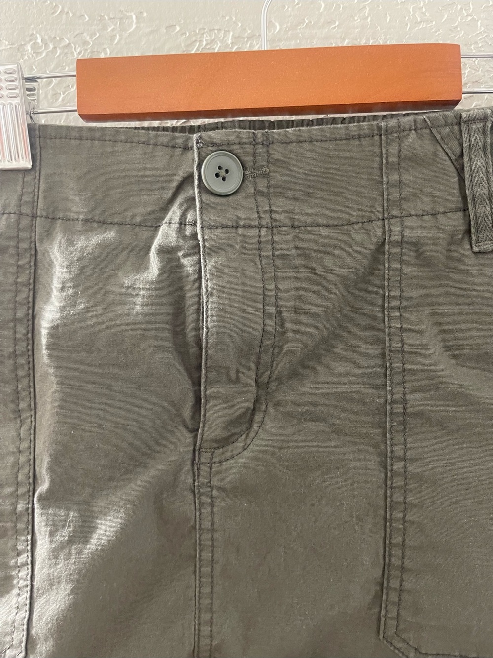 Y2K wild‎ fable Olive Green Cargo Mini Skirt Medium - Picture 3 of 7